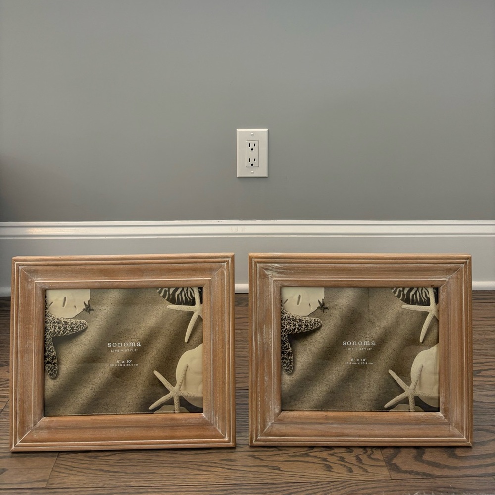 TWO Sonoma 8” x 10” picture frames